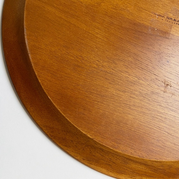 Banana Republic Plate Charger Teak Wood Finish - Picture 10 of 12